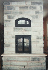 Limestone Fireplace