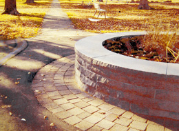 Park Raised Flowerbed in Limestone