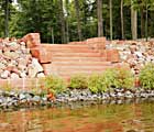 Sandstone steps and fill