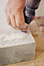 Applying Bushhammered Finish to Limestone
