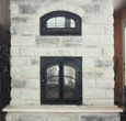 Limestone Fireplace